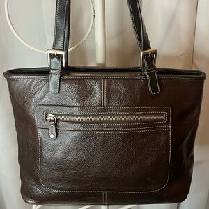 Kenneth Cole Brown Leather Tote